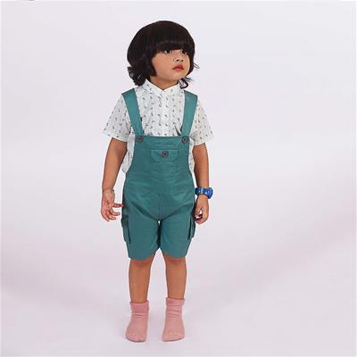 27217 Chaz Kids Baby Boys Dungarees Dark Teal Green